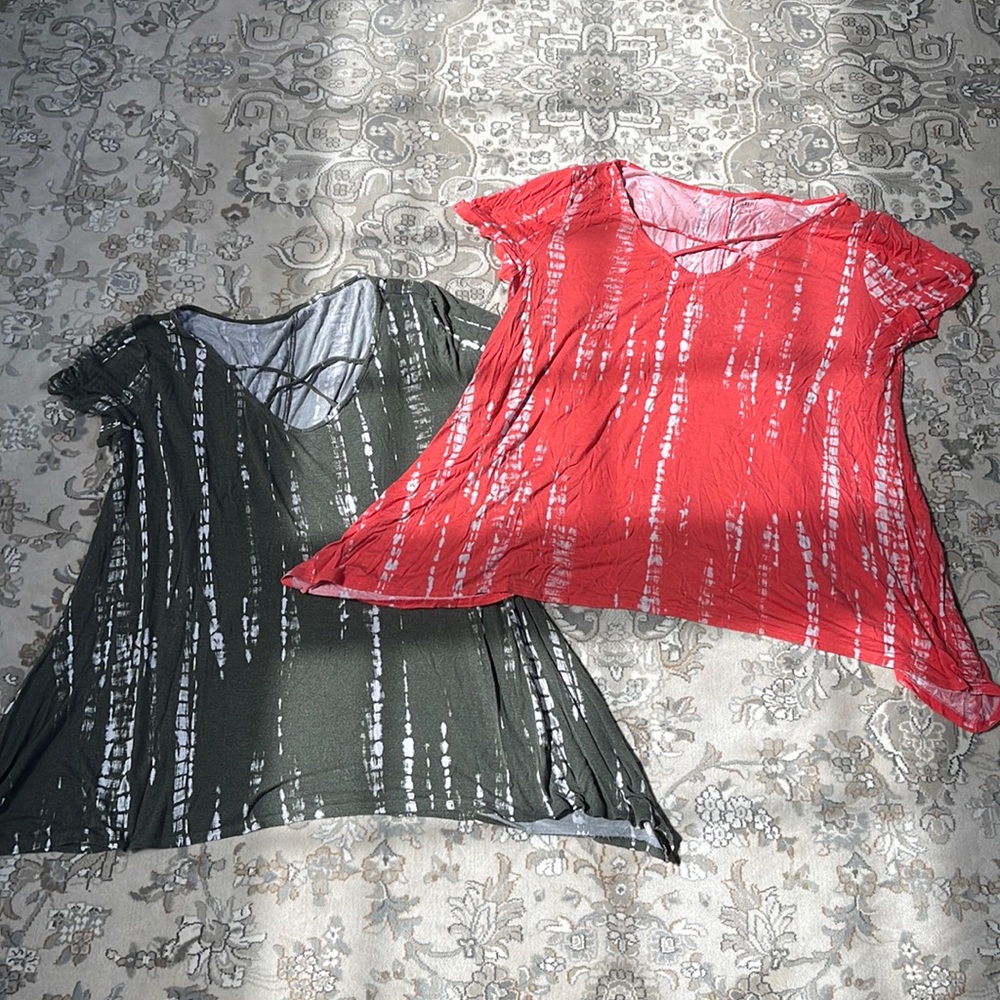 PACK OF 2 JCPENNEY V-Neck Crossover Tops Size XL